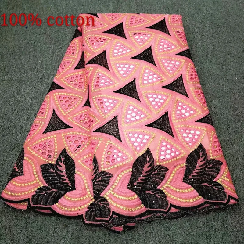 Швейцарская вуаль, кружево персикового цвета, высокое качество, нигерийские кружевные ткани для платья, 5 ярдов