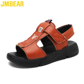 

JMBEAR Children's Shoes Breathable Non-slip Leather Children's Sandals Summer New Fashion Outdoor Beach Boys Shoes