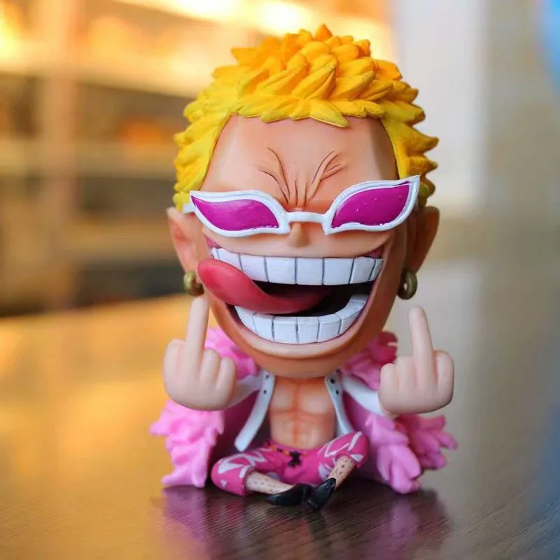 Аниме масштаб 1/10 роспись фигуры один кусок средний палец Ver. Фигурка Doflamingo из ПВХ