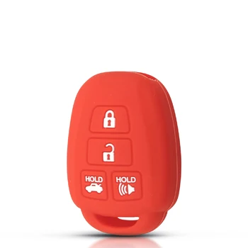 Cover chiave telecomando per Toyota Camry Corolla RAV4 Vios Prius C Highlander 2012 2013 2016 2017 2018 - KEYYOU custodia portachiavi in Silicone a 3 pulsanti per Toyota Camry Corolla RAV4 Vios Prius