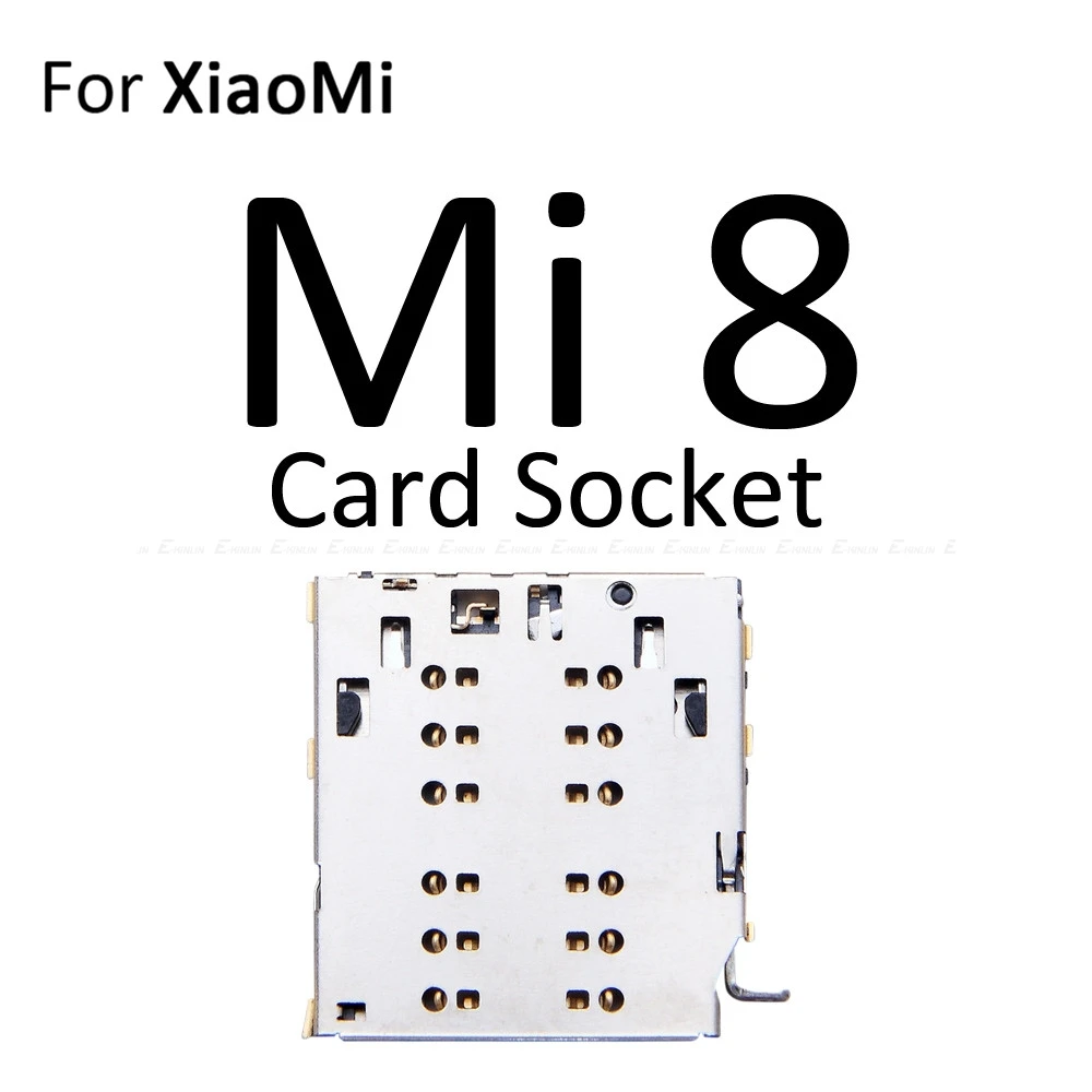 Sim Micro SD Держатель для карт Слот лоток ридер для Xiaomi Mi 8 Lite A1 5X адаптер контейнер Сменные соединительные детали - Color: For Mi 8 Socket