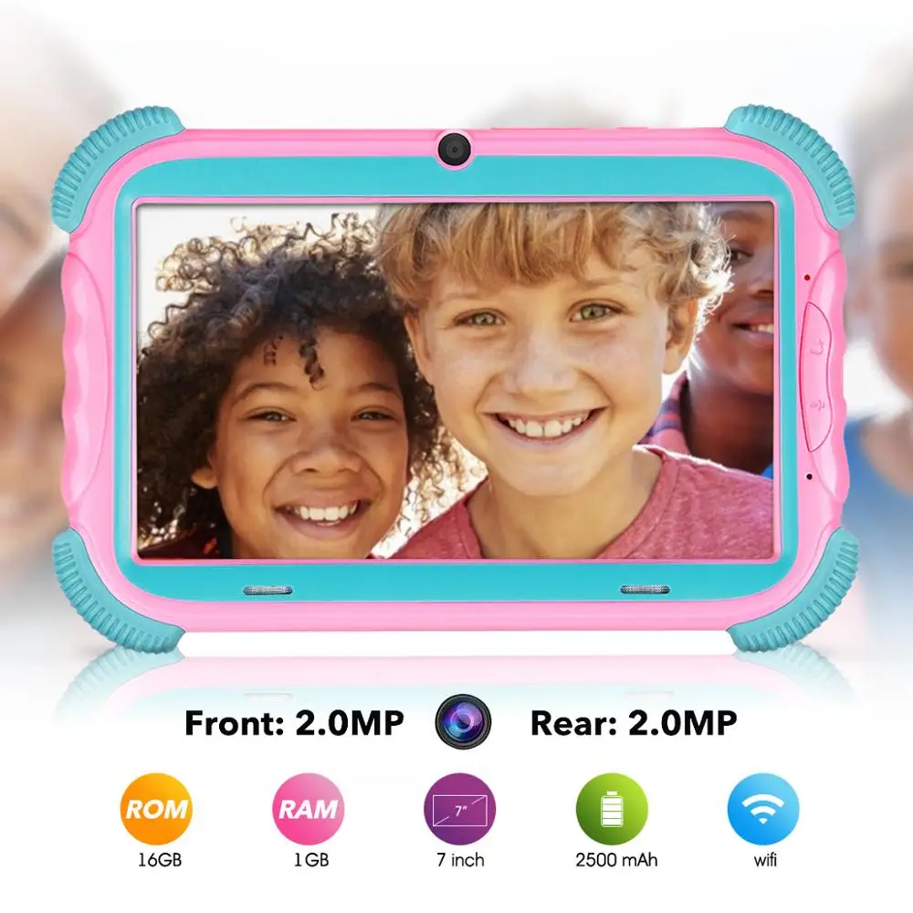 K78 детский планшет 7 дюймов Android 8,1 16GB Babypad Edition ПК с Wifi и камерой GMS Сертифицированный поддерживаемый детский чехол-подставка