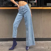 Высокая талия обтягивающие свободные прямые модные уличные женские джинсовые брюки асимметричные ботильоны длинные джинсы сексуальные винтажные бойфренды хип хоп