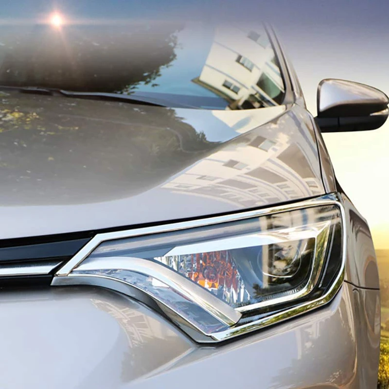 Для Toyota RAV4 RAV 4 XLE LE 2016 2017 2018 ABS хромированные передние фары лампы Крышка отделка