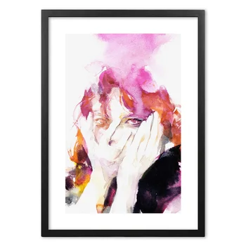 

Nordic Modern Ink Art Woman Portrait Wall Art Print Paper Painting Nordic Poster And Prints Wall Pictures For Living Room Decor