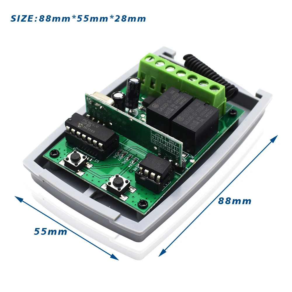 

NORMSTAHL Crawford 433.92mhz 433mhz receiver remote switch Rolling code remote control receiver for garage gate