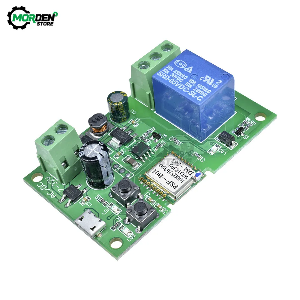 DC5V-32V самоблокирующийся Интеллектуальный WiFi релейный модуль беспроводной WIFI