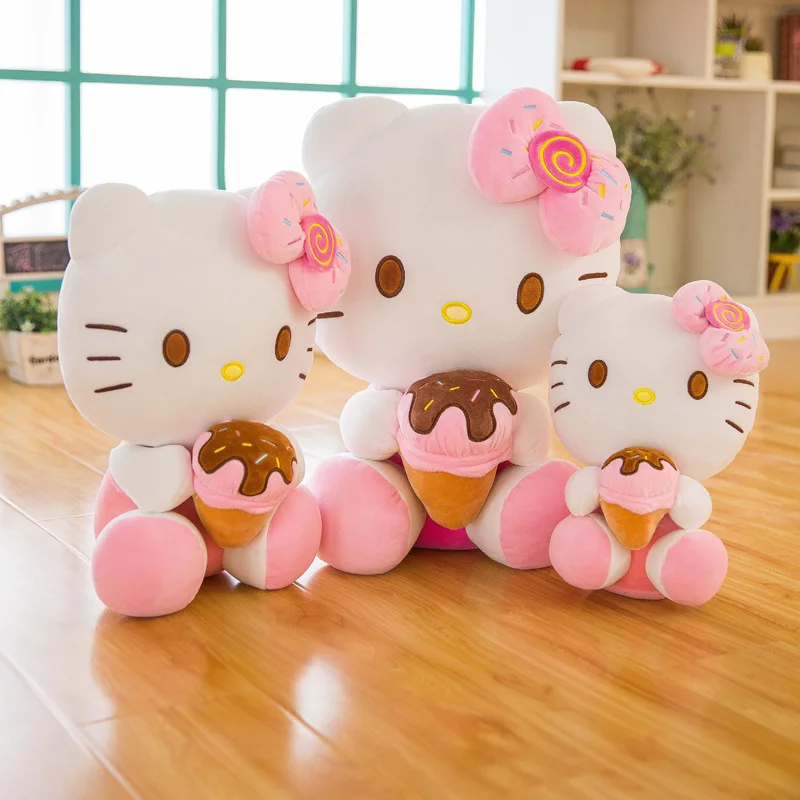 

New Style Toy to Send His Girlfriend Software Ice Cream KT Cat Plush Toys Pillow Cat Doll Birthday Gift