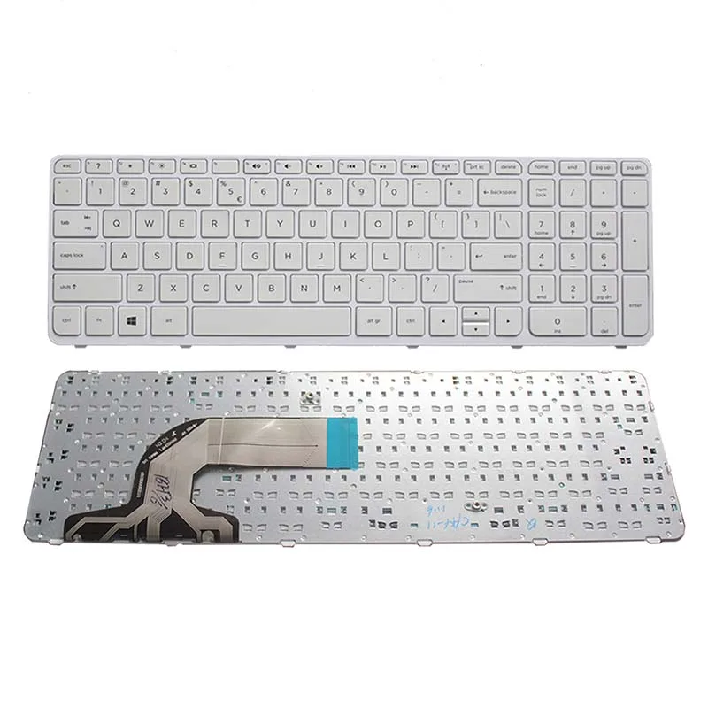 Клавиатура для ноутбука HP pavilion 15 N E 15E 15N T t N000 N100 N200 E000 E100 белая/черная с