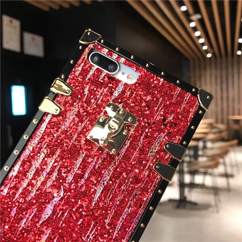 Шикарная блестящая квадратная коробка для Xiaomi Redmi Note 7 Red mi 7 mi 9 Funda Чехлы для Xiao mi 9 чехол Telefon Kilifi винтажный Cobar Coque