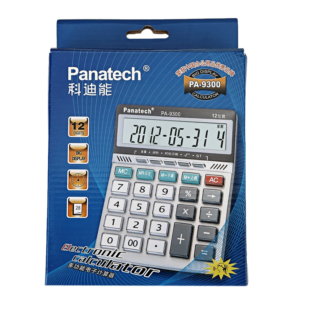 Panatech PA-9300 реальный человек голос 12 цифр большой экран офис счета для калькулятор