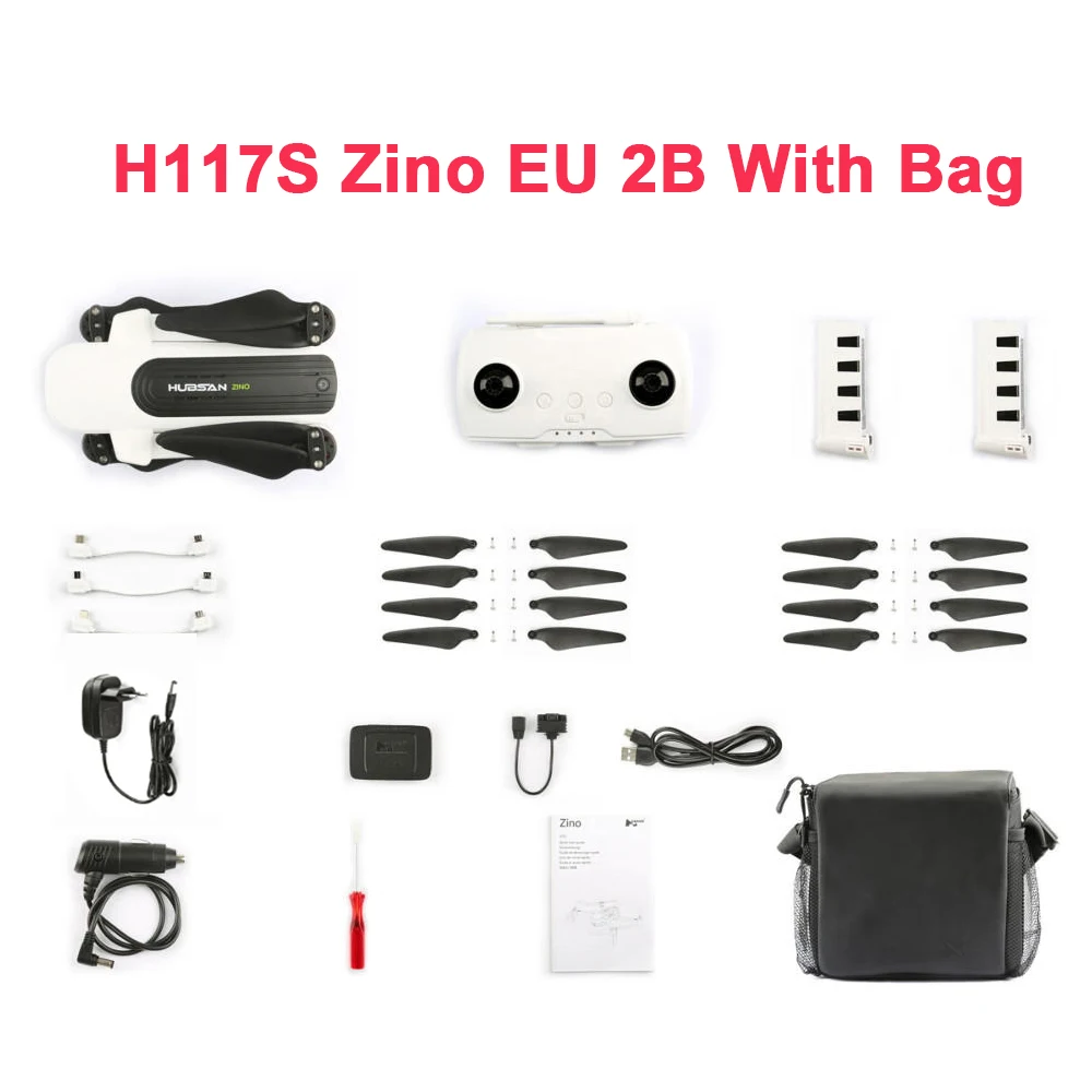HUBSAN Zino Pro/H117S Zino gps 5G Wi-Fi 4 км 4K с видом от первого лица UHD Drone 3-осевой карданный бесщеточный Радиоуправляемый квадрокоптер Сфера панорама вертолет - Цвет: H117S Zino EU 2B bag