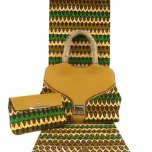 В африканском стиле по последней моде; воск кляп наборы 3 шт./компл. Анкара воск сумочка в комплекте 6 ярдов Африканский принт набивной ситец высшего качества Y90907-3