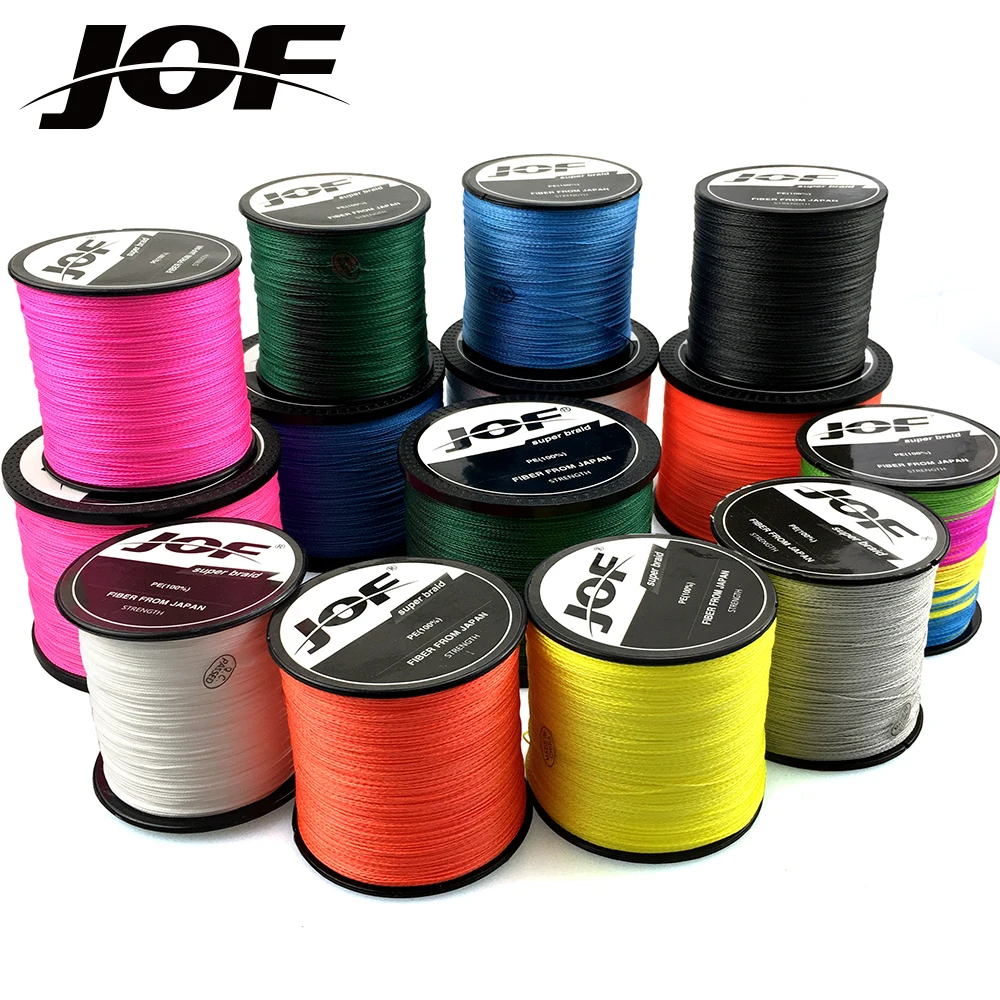 JOF 500 м/300 м 10LB-120LB ПЭ многофиламентная 4 нити плетеная леска для океанской рыбалки супер прочная плетеная леска для ловли карпа