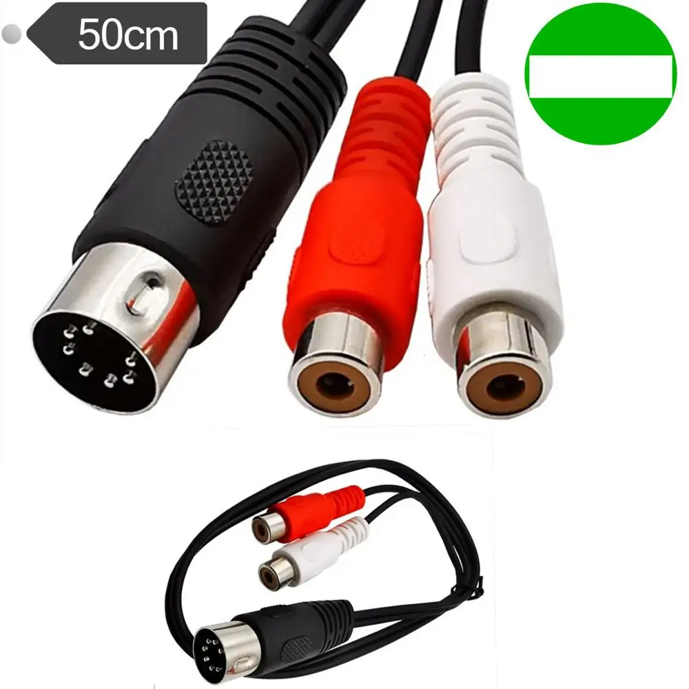 Din 7-pin 7pin para Rca Lotus Adaptador Cabo Macho para Fêmea Vintage Equipamento de Áudio Alto-falante Adaptador Cabo Linha 0.5m 1m 1.5m - Imagem 4
