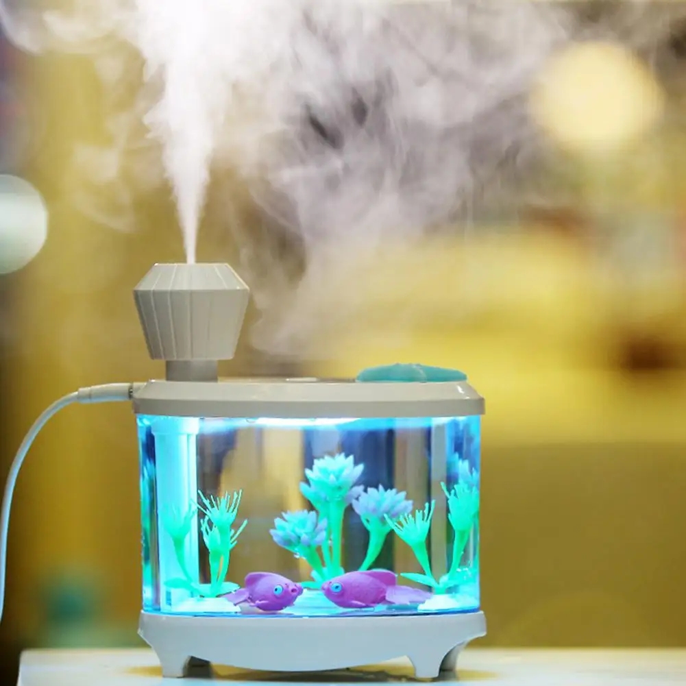 HobbyLane, детский увлажнитель для сна, мини, в форме рыбки, настольный, USB, увлажнитель воздуха, светодиодный, ночной Светильник