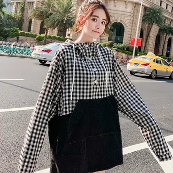 

Oversized Hoodies Women 2020 Spring Cowboy Long Loose Coat Harajuku Riverdale Streetwear Jacket Female Hoodie Sweatshirt