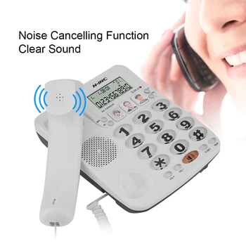 

220*170*40mm 2-Line Cord Phone Telephone Handsfree Incoming Caller ID Display For Home Office Accessories