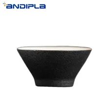 30 мл винтажный Японский стиль грубая керамика маленькая чайная чашка черный дзен керамическая кунг-фу чайный сервиз аксессуары посуда для напитков дома чашки для Саке