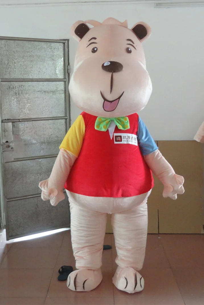 

Hot Sale Red Bear Mascot Costume Suits Cosplay Party Game Dress Outfits Promotion Carnival Halloween Xmas Adults Fursuit