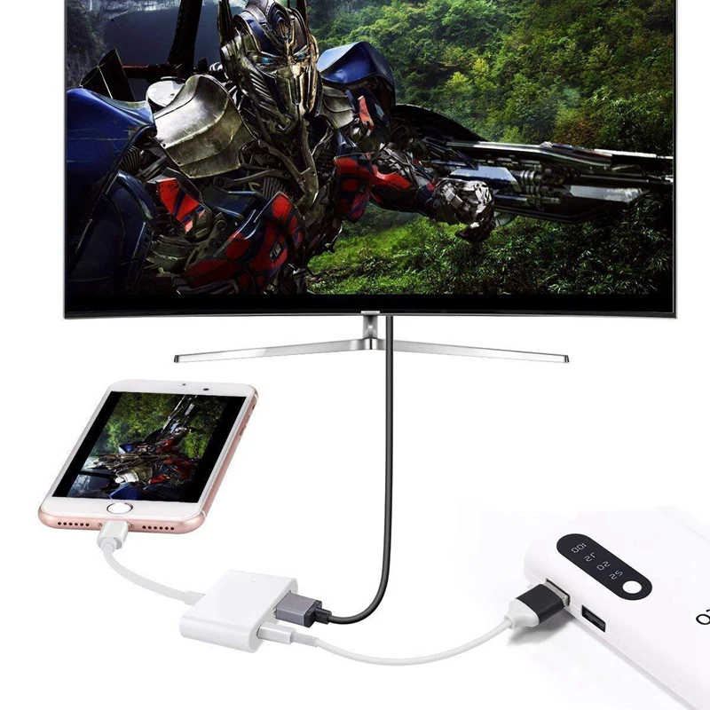 Acespower синхронизация экрана HDMI адаптер для iPhone iPad iPod Touch HDTV Компьютерный дисплей проектор 1080P цифровой AV конвертер кабель