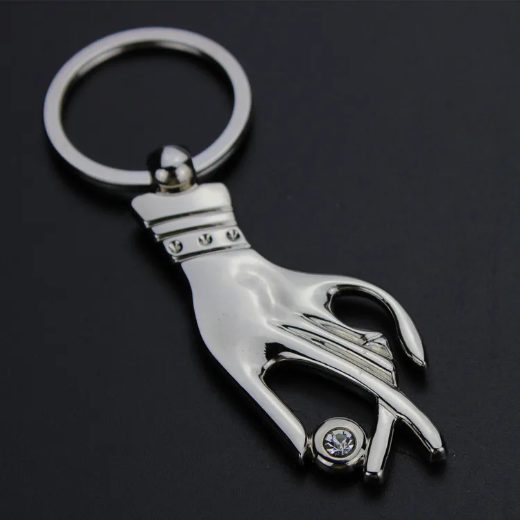 Креативный крутой брелок, пальмовые металлические брелки, палец с бриллиантом, брелок G-053