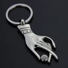 Креативный крутой брелок, пальмовые металлические брелки, палец с бриллиантом, брелок G-053