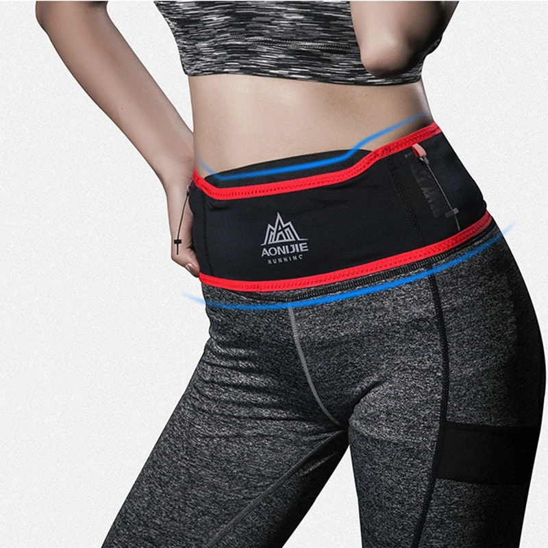 Aonijie 야외 허리 벨트 가방, 휴대용 초경량 허리 팩, 휴대폰 홀더, 트레일 러닝 캠핑, 물 부드러운 플라스크