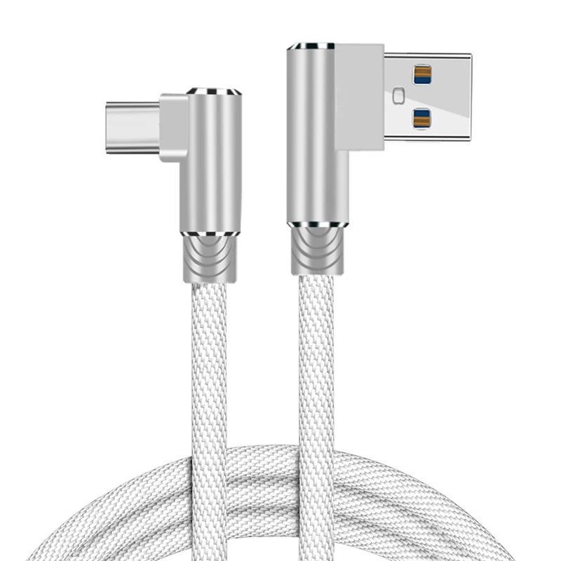 Кабель usb type C, 90 градусов, быстрая зарядка данных, USB C кабель для samsung S10 S9 S8 для Xiaomi mi8 mi9 huawei P20 P30 USB-C зарядное устройство