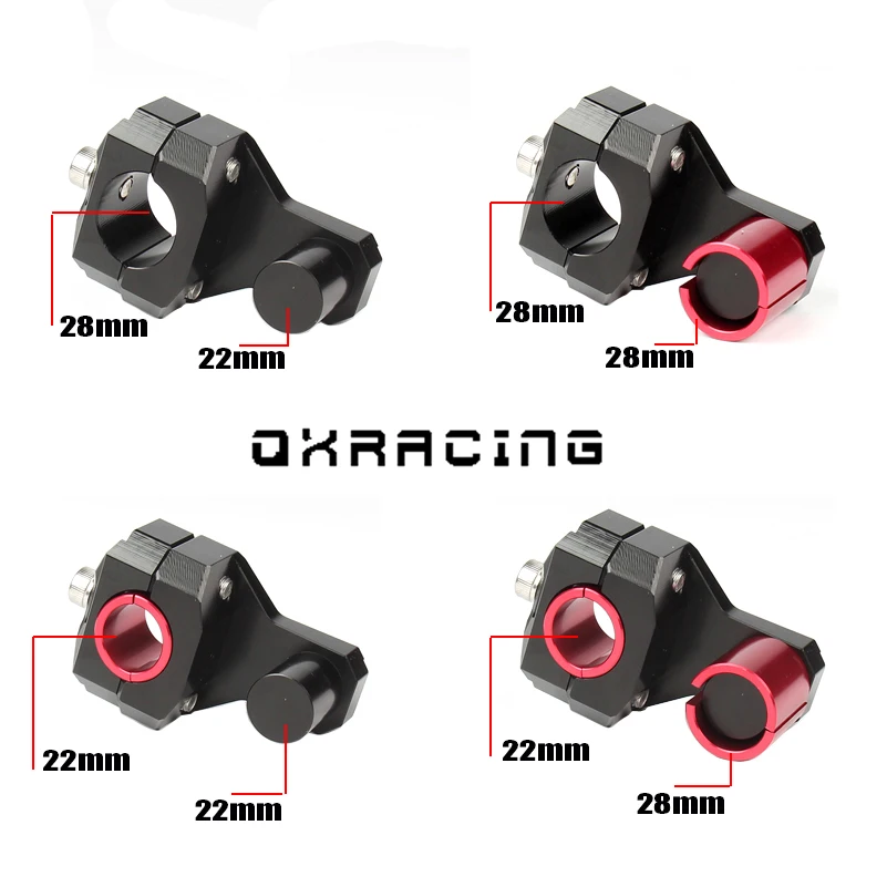 CNC мотоциклетные зажимы приподнятый руль черная ручка для 22 мм 7/8 28 1 1/8 толстых бар