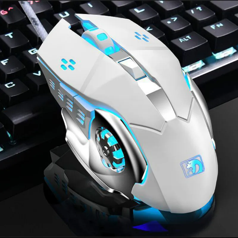 

2500 DPI Professional Wired Gaming Mouse Breathing Backlight LED Optical USB Computer Mouse Mute mechanical Mouse for PC laptop
