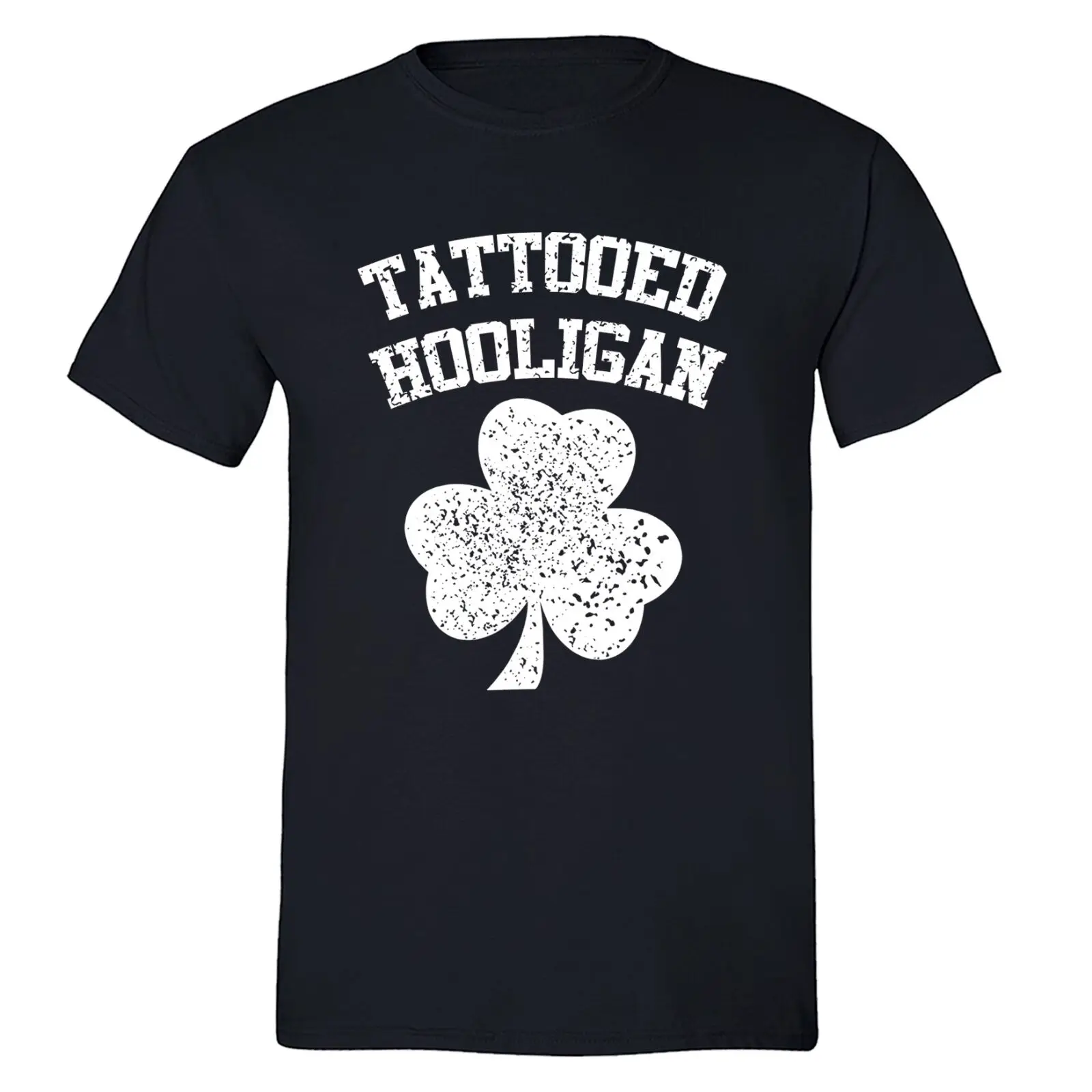 

Men's 's Day Tattooed Hooligan Shamrock Clover Paddy Irish T-ShirtTops wholesale Tee custom Environtal printed Tshirt cheap whol