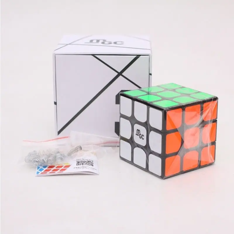 1 шт. YJ GuanLong MGC 3x3x3 Магнитная скорость конкурса волшебный куб головоломка игрушки Черный Белый профессиональный подарок образование