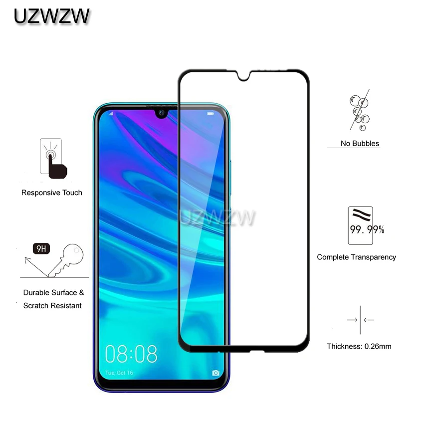 2 шт закаленное стекло для huawei Psmart(6,21 дюйма) Полное Покрытие 2.5D защита экрана закаленное стекло для huawei Psmart