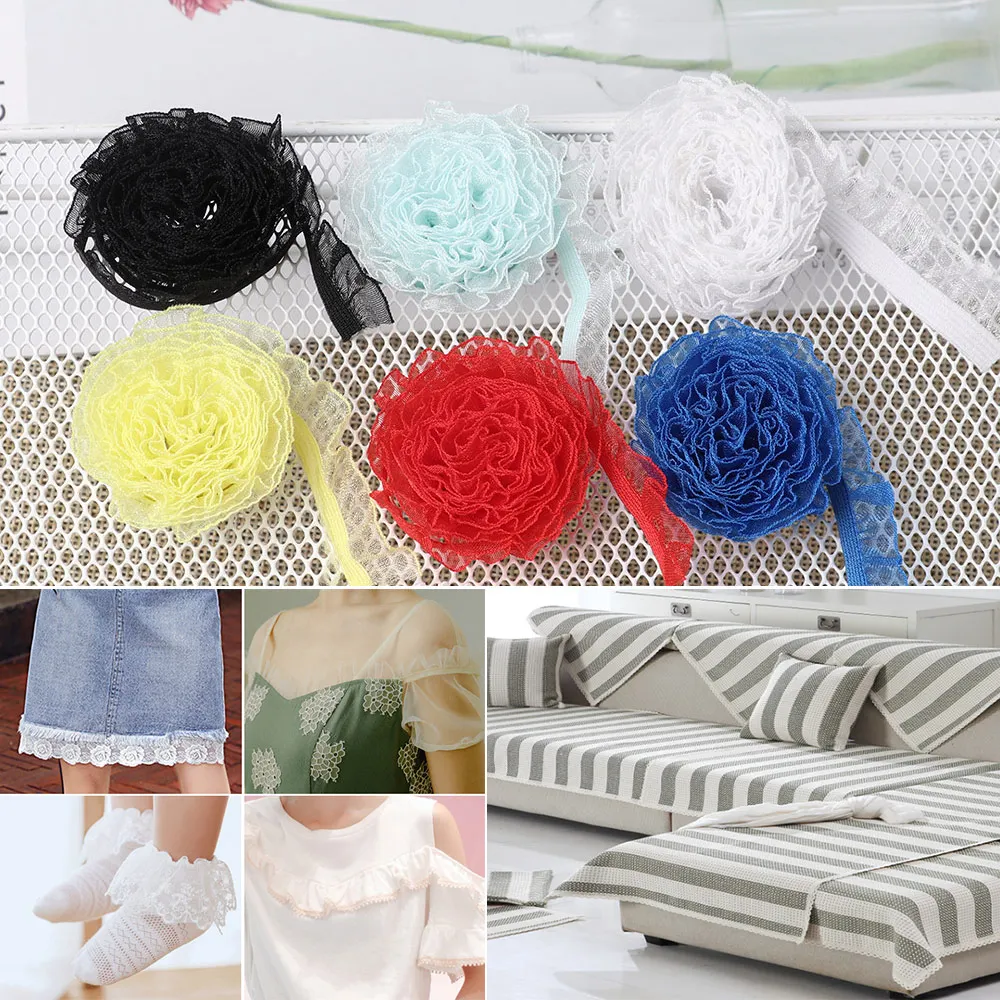 Chiffon Lace Fabric for Dolls Clothes DIY Sewing Crafts