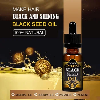 

20ml Castor Oil for Hair Growth Essential Oil Lifting Nourish Liquid Repairing Damaged Hair With Black Seed Oil Hair Care