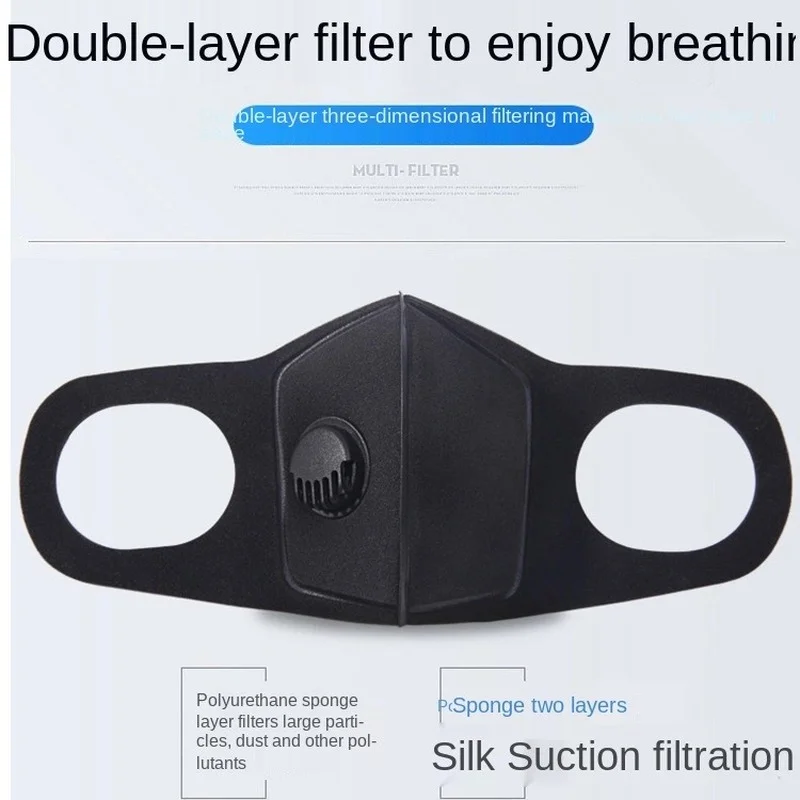 1/10pcs/Set Anti Dust Anti Air Pollution Mask Breath Valve Washable Reusable 3D Cover Face Earloop Breathable Mouth Mask Filter face mask