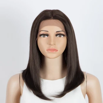 

Straight Part Lace Front Human Hair Wig For Black Women Brazilian Remy 150% Density Natural colored ombre human hair wig Allure