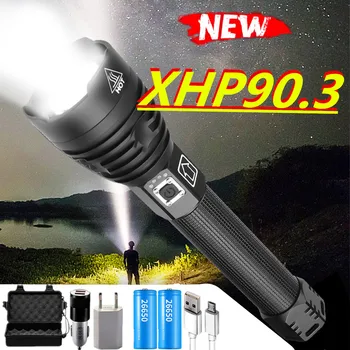 

800000lm 4 Core P90.3 LED Flashlight waterproof Tactical LED Torch Waterproof 5 Lighting modes Zoomable Camping Hunt light