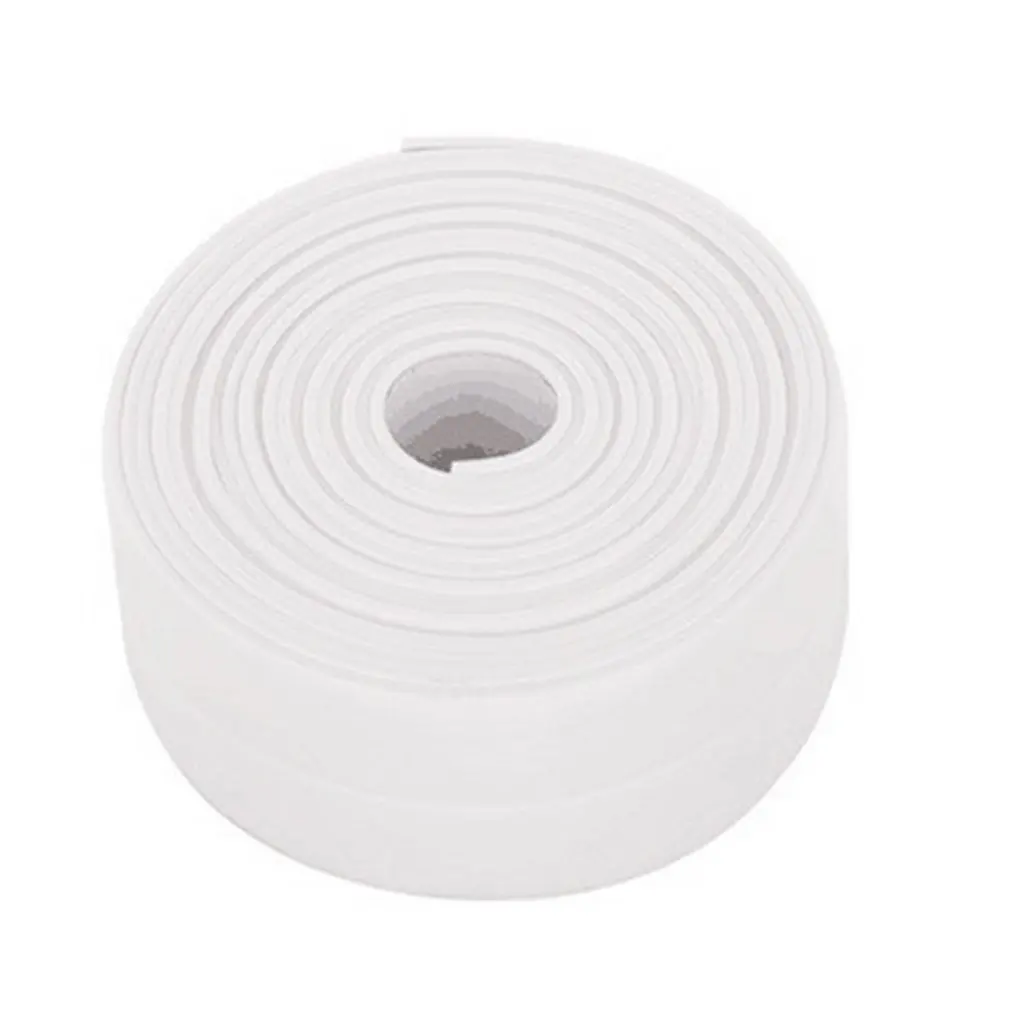 Клейкая лента Водонепроницаемая форма водонепроницаемая лента кухня ванна стена уплотнительная лента Кухонные гаджеты для ванной комнаты - Цвет: Белый