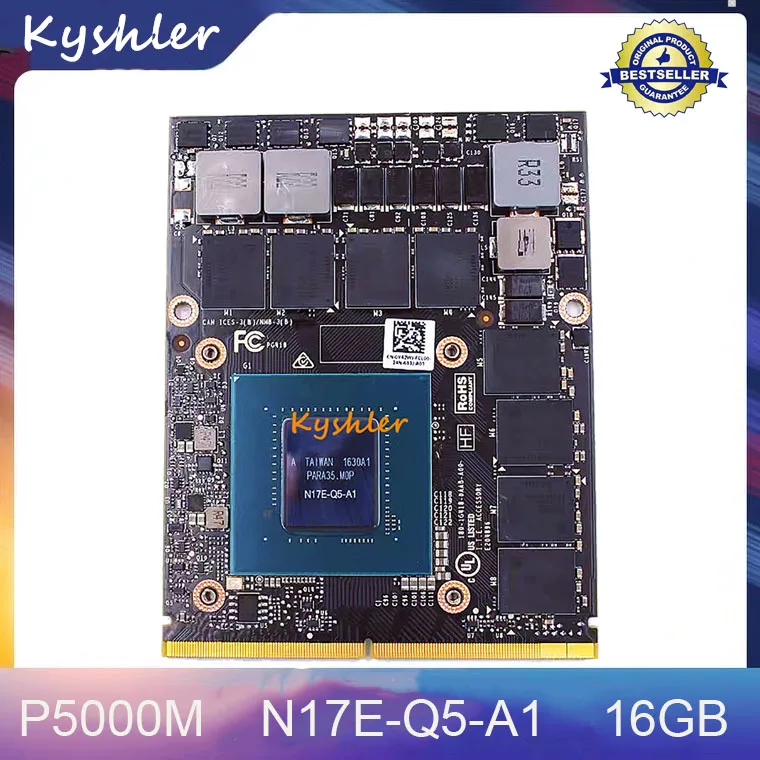 Original P5000M P5000 DDR5 16GB Video Graphics VGA Card N17E-Q5-A1 With X-Bracket For HP ZBook 17 G3 G4 Dell M7710 M7720 Fujitsu |