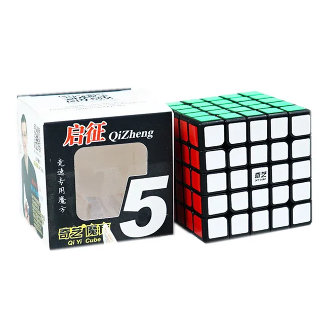 QIYI Speed Magic Cube 3x3x3 4x4x4 5x5x5 Puzzle Black Stickers Magic Cube Education Learnning Cubo Magico Toys For Children Kids 5