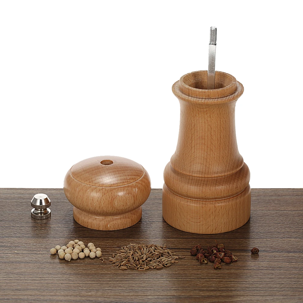 L/M/S Деревянная Ручная мельница для перца Muller специй мельница шейкер Кухня для соли, для приправ шлифовальный инструмент Кухня Пособия по кулинарии инструменты