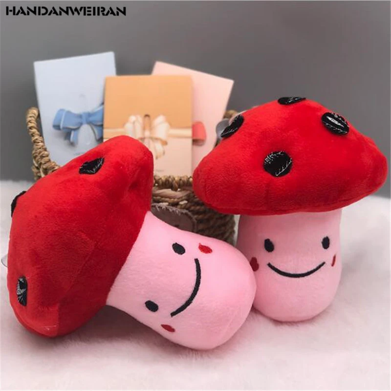 New 1PCS Cute 18cm Mushroom Plush Toy Plush Sstuffed Vegetable Small Pendant Holiday Gift Hot Aale 1