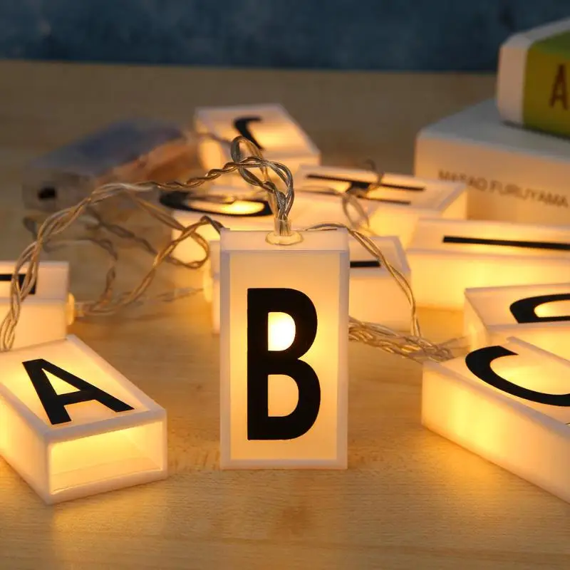 2 м 10LED гирлянда Фея подсветка Прямоугольный дизайн простые и модные DIY гирлянда из букв вечерние лампы Рождественский Декор