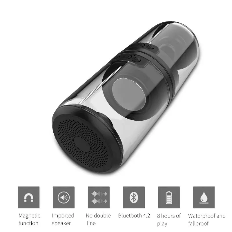 Полностью перезаряжаемый портативный Tws Bluetooth динамик водонепроницаемый беспроводной Стерео магнитный всасывающий мини открытый динамик s для телефона