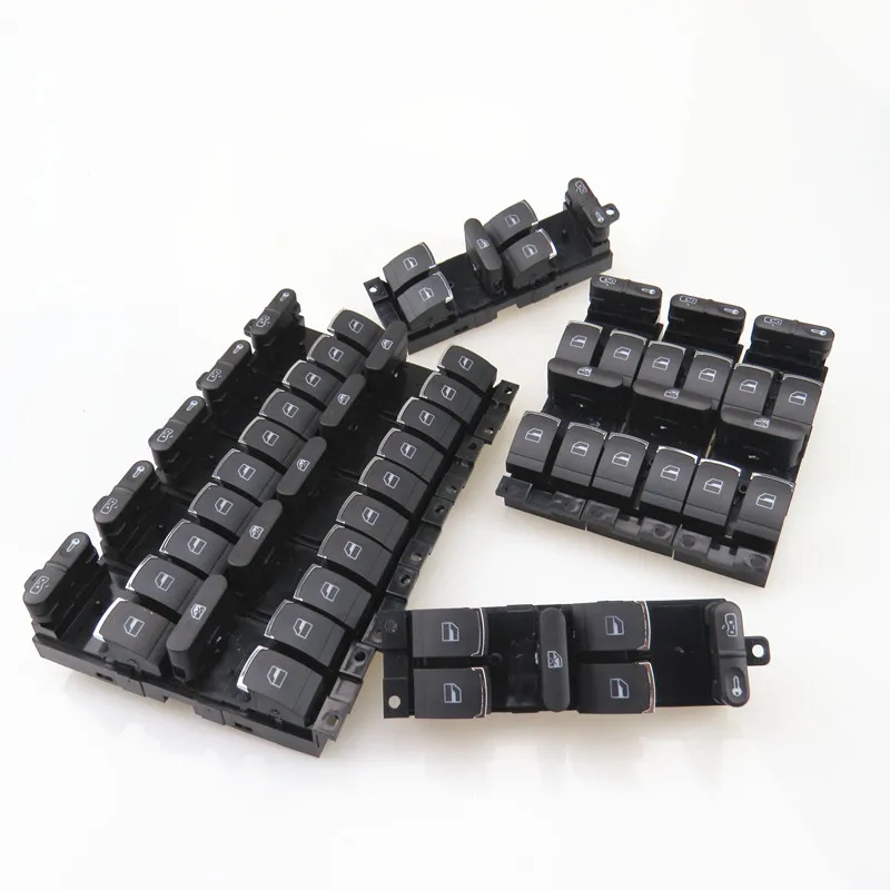 

AZQFZ Qty 10 Chrome Side Window Panel Master Switch Control Button For VW Jetta MK4 Passat B5 Golf MK4 3BD 959 857 1J4 959 857 D