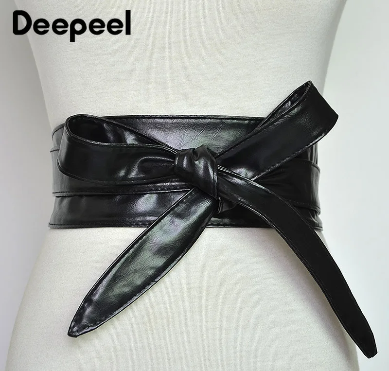 2 шт., Deepeel, Ретро стиль, для девушек, искусственная кожа, широкие пояса, ремни для женщин, галстук-бабочка, пояс, пояс, украшение, аксессуары, 230 см
