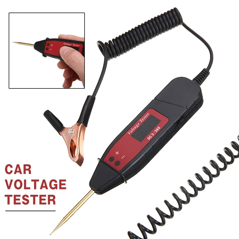 DigitalAutomotiveVoltageTestingPenDC336VLCDDigitalElectric