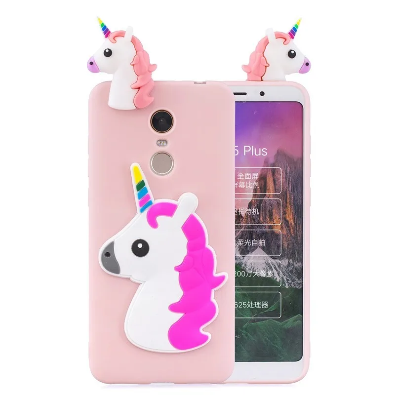 Мягкий ТПУ чехол с 3D единорогом пандой КАКТУСОМ для Xiaomi Mi A1 A2 Lite A3 9t Redmi 7 6A 4X S2 Note 8 6 5